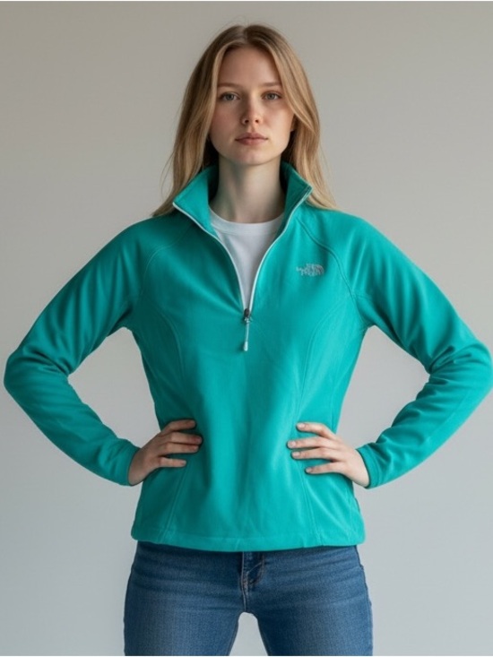 The North Face Jackets & Blazers - The North Face Women's TNF Apex 1/2 Zip Windbreaker Jacket Teal Green Medium